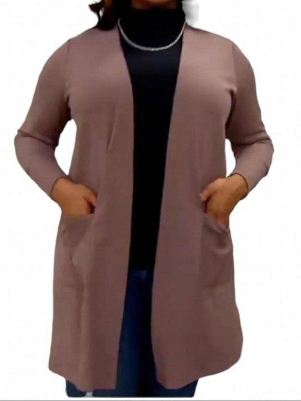 All Worthy Hunter McGrady Open Front Rib Cardigan